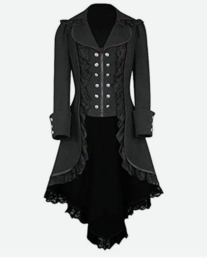 Laku Women's Tuxedo Gothic Tailcoat Jacket Steampunk VTG Victorian Coat Wedding Uniform (Brand New Never Worn)