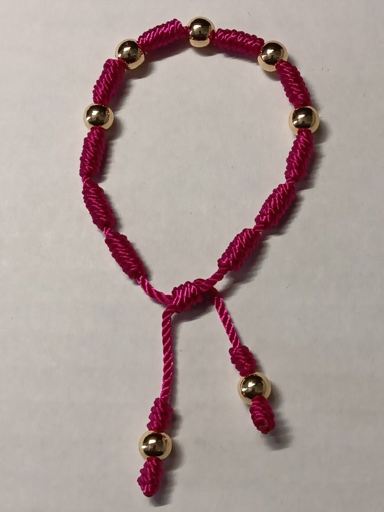 Sinaloanse Gold Bead Bracelets Pulsera De Hilo 