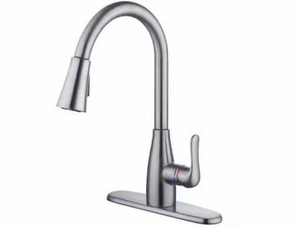 Glacier Bay McKenna Single-Handle Pull Down Sprayer Kitchen Faucet in Stainless Steel