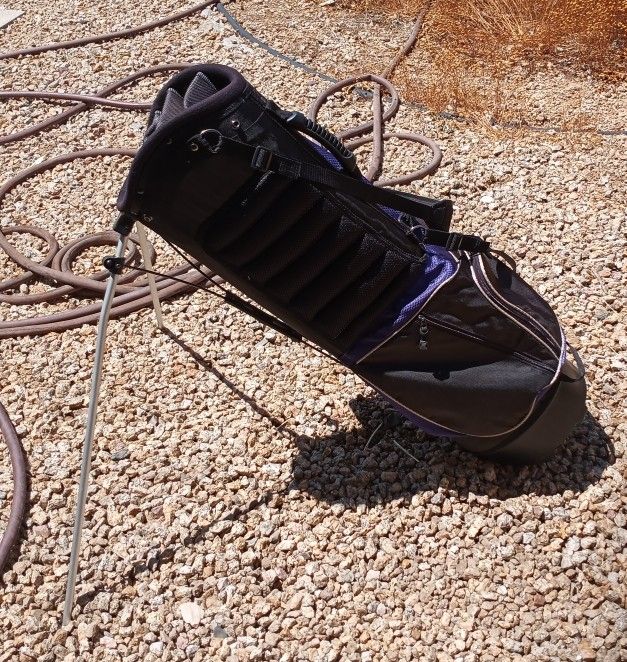 Men's Dunlop 7 Way Stand Bag Black Blue