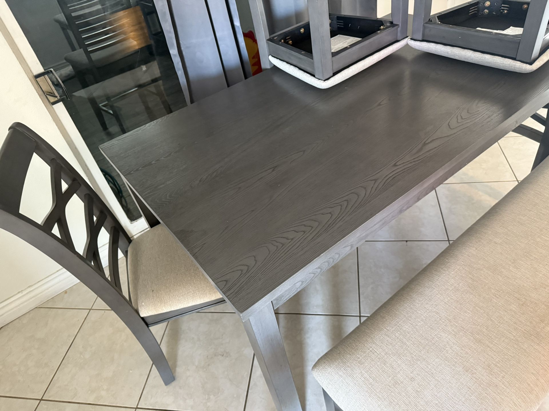 Grey 6 Piece dining Table