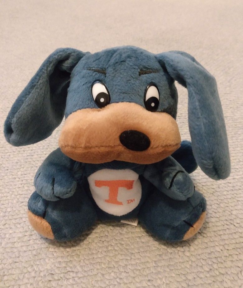 1997 LIMITED EDITION SHONEY'S PLUSH UNIVERSITY OF TENNESSEE TEAM MASCOT SMOKEY BEAN BAG DOG 