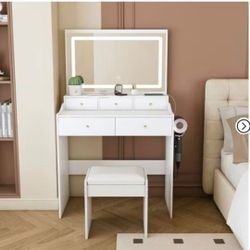 Brand New Makeup Vanity Desk with Power Outlet