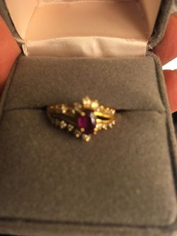 Diamond and ruby ring