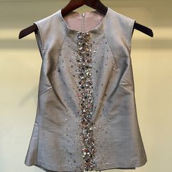 Handmade Silk Blouse with embroidery (New)$35