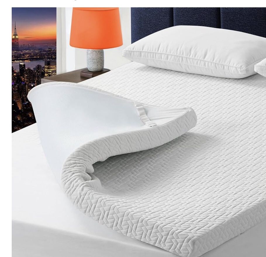 bedluxury Inch Twin Size Cooling Mattress Topper Gel Memory Foam