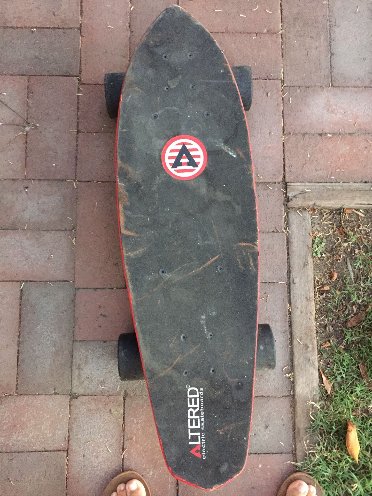 Altered electric skateboard
