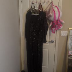 Black Sequin Dress Prom 