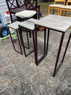 Rustic Nesting Side Tables - Set of 3