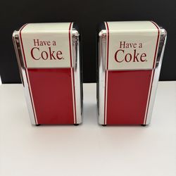 A Set of Coca-Cola "Have A Coke" Metal Napkin Dispensers 