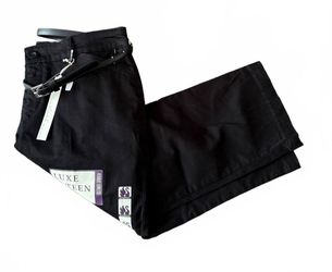 Gloria Vanderbilt Khaki Unltd NEW Women's Capri Pants Size 4 Black Luxe Sateen