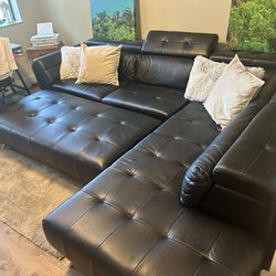 Big Black Couch For Sale