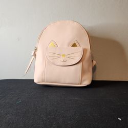 T-Shirt & Jeans Mini Pink Cat Backpack – Adorable Feline Design
