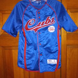 CHICAGO CUBS 17 INCHES PIT TO PIT CHICAGO CUBS JERSEY FROM TRUE FAN