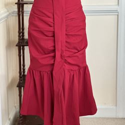 Ruched Mermaid Hem Skirt