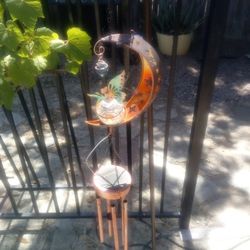 Solar Butterfly Ferry Wind Chime With Stand 