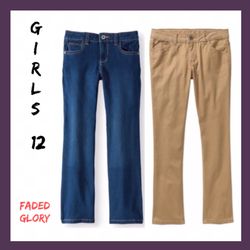 Final Sale NWT Girls Faded Glory Jeans Set Sz: 12