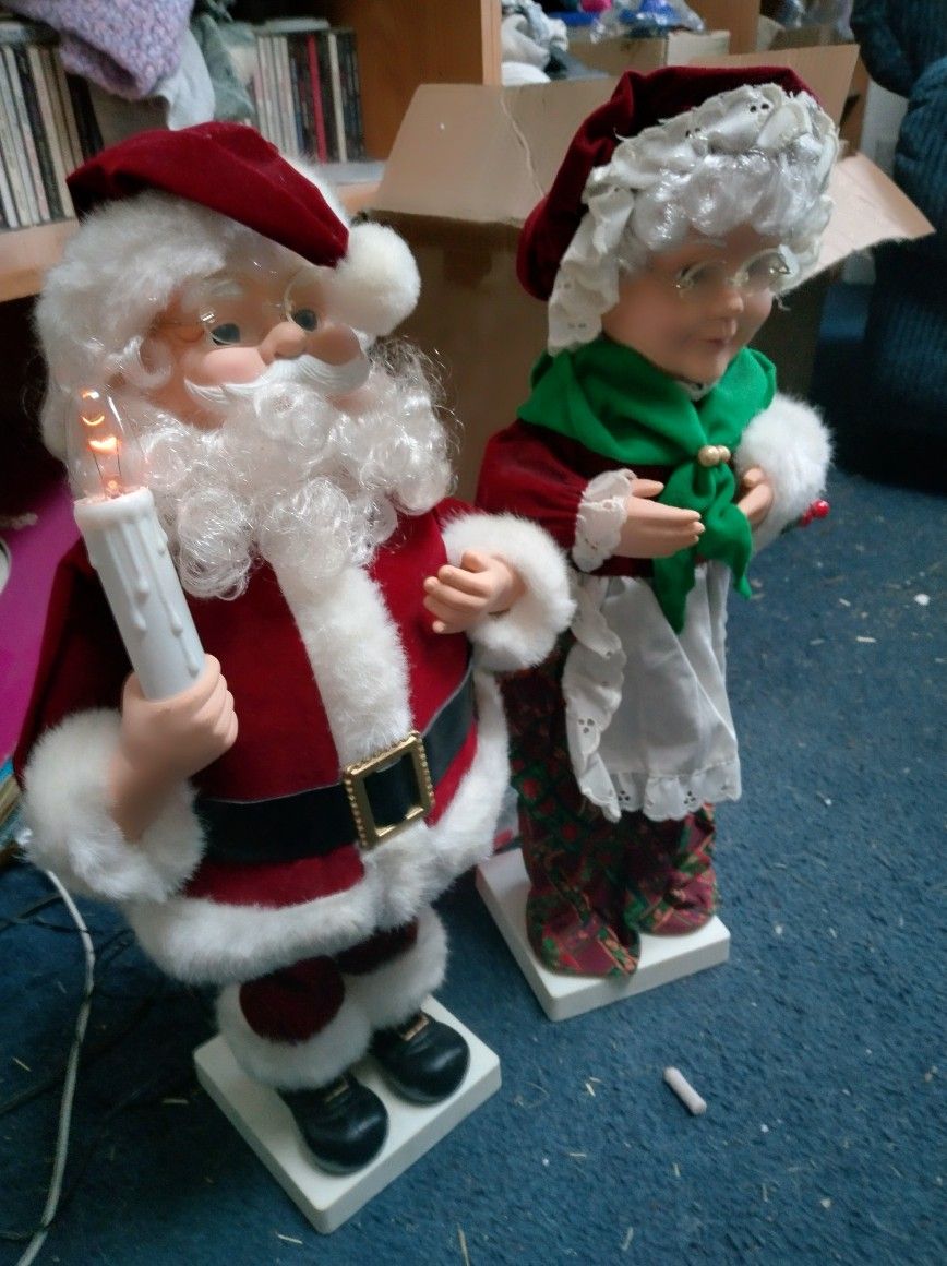 Mr And Mrs Claus Vintage 