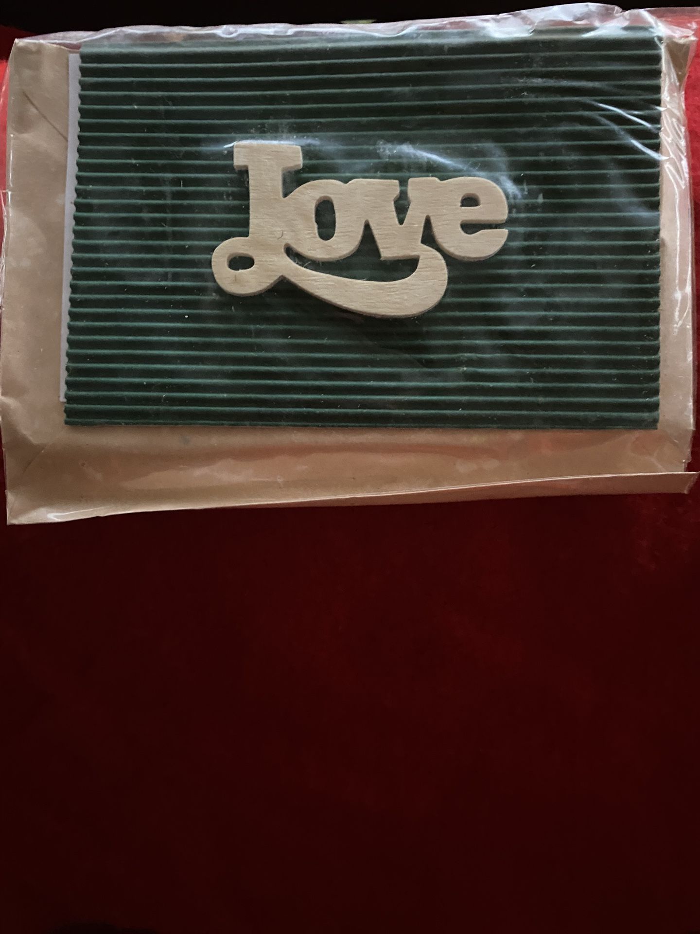 Set Of 2 Handmade Greek Love Wooden Cards Imported From Greece