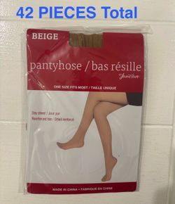 Huge Lot of 42 Juncture Brand Beige BRAND NEW Pantyhose as Shown (42 Total) - $50
