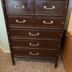 Rare Find- Henry Link Bali Faux Bamboo 6 Piece Bedroom Set 