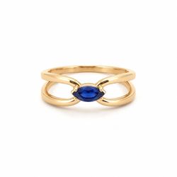 10K Gold Woman’s Blue Stone Ring