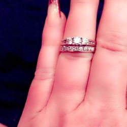 10k Diamond Wedding Set Size 8