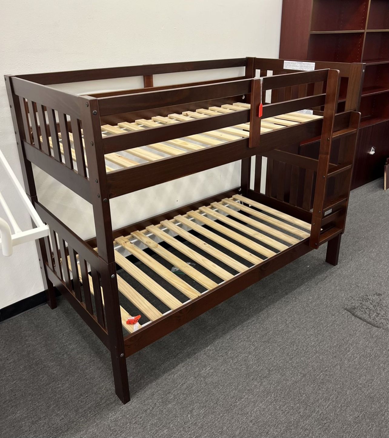Twin Over Twin Expresso Wood Bunkbeds $549(mattresses sold separately)ππππππ