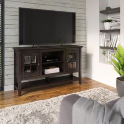 Brand New in unopened box - 54 in. Midnight Cherry TV Stand with 3 Shelves for TVs up to 60 in.