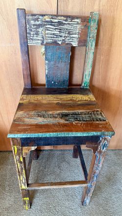 Elmead Solid Wood Rustic Multicolor 30" Counter Stool