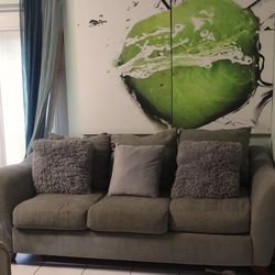 3 Pieces Light Green Couch, $350 Or Obo