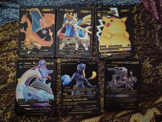 Pokémon Black Metal Card Set of 6