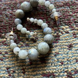 Pure, Jade Hoop Earrings