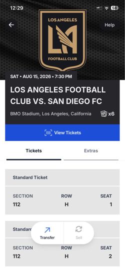 Los Angeles Football Club Vs San Diego FC  Saturday August 15th
