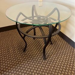 Glass End Table 
