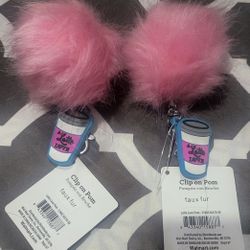 Purse Charm Clip On Pom (Read Description)