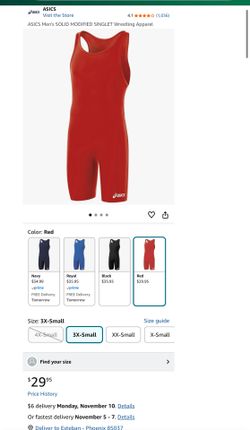 ASICS Wrestling Singlet Xxxs