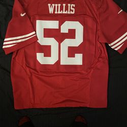 STITCHED Patrick Willis 49er jersey Red / White  Size 52  