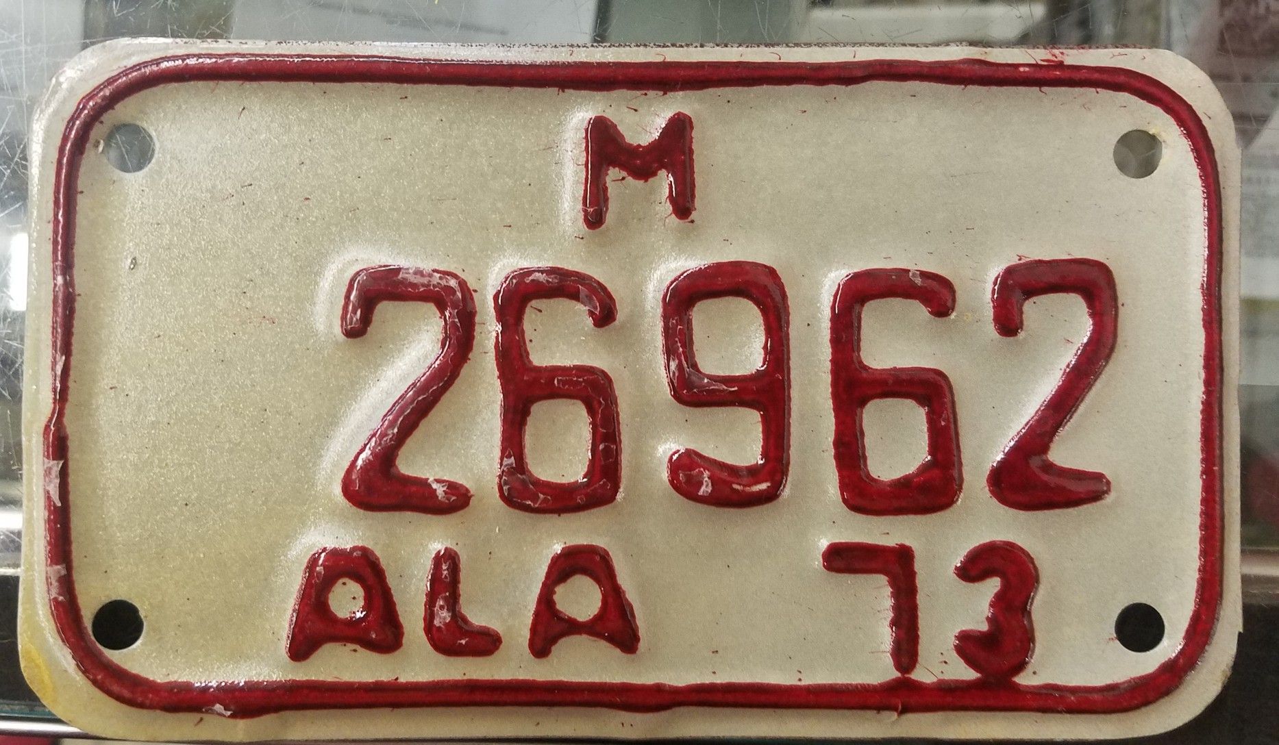 1973 Alabama Motorcycle license plate