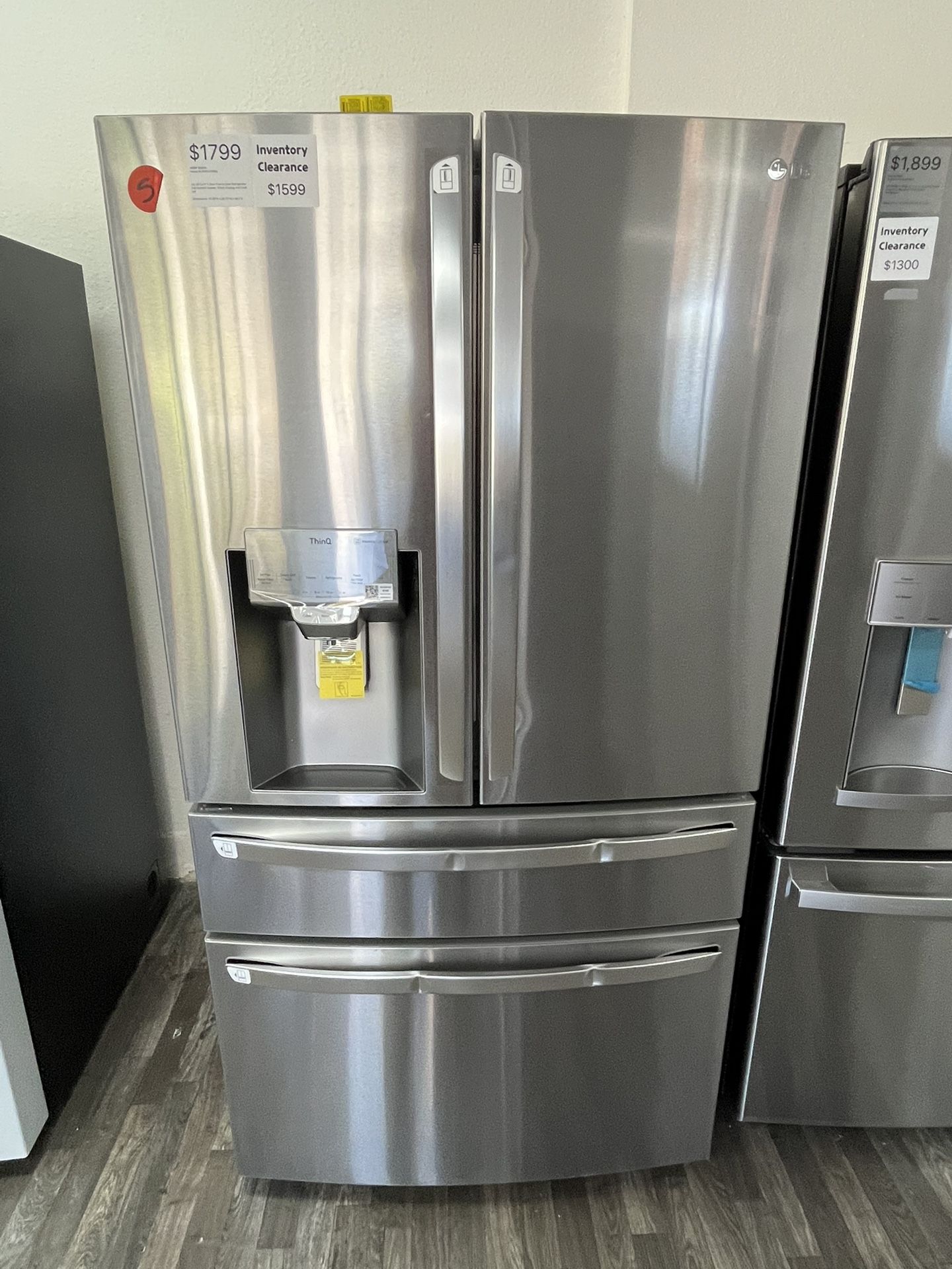 $1599 Inventory Clearance LG 35.75”W French Door Refrigerator (MSRP $3099)