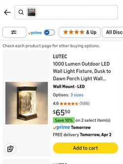 LUTEC 1000 Lumen Outdoor LED Wall Light