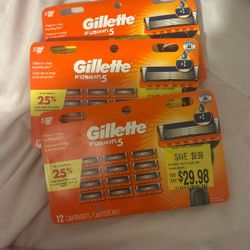 3 Packs Gillette Fusion 5 