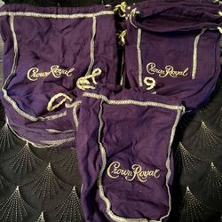 Purple Crown Royal Bags Lot Of 19 