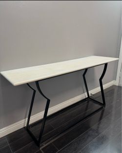 Modern Console Table with Metal Base
