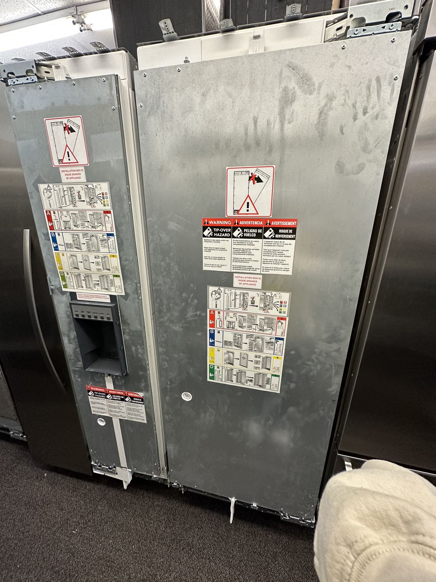 48 INCH PANEL READY THERMADOR COLUMN SET FRIDGE AND FREEZER PANEL READY