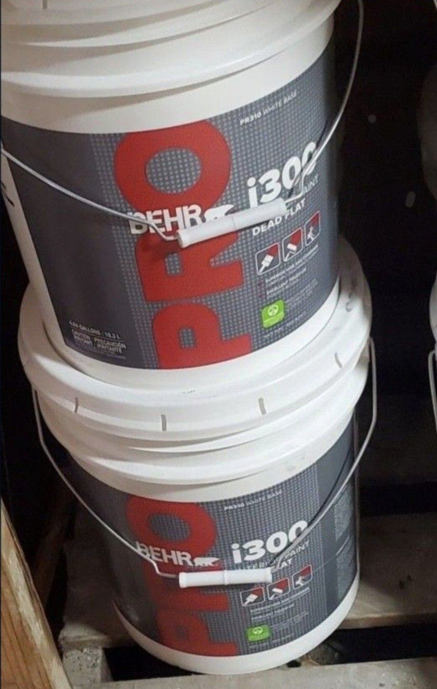 New 5 Gallon Flat White 