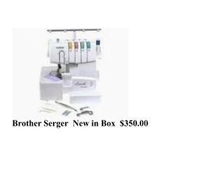 Brother Serger