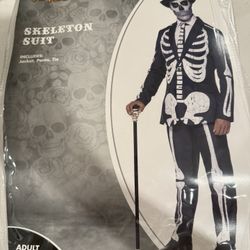 Men’s Skeleton Suit! Jacket, Tie, And Suspenders Only