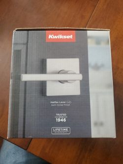 Kwikset Halifax Lever Twin-Pack Signature Series in a Satin Nickel finish