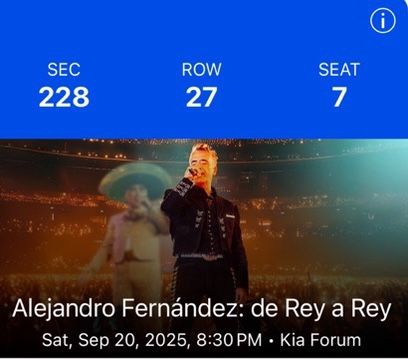 Alejandro Fernandez Tickets 